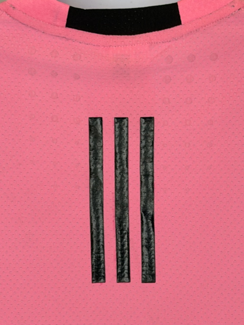 Adidas Pink HEAT.RDY Athletic Tee Small Black Logo Performance NWOT - Picture 6 of 10